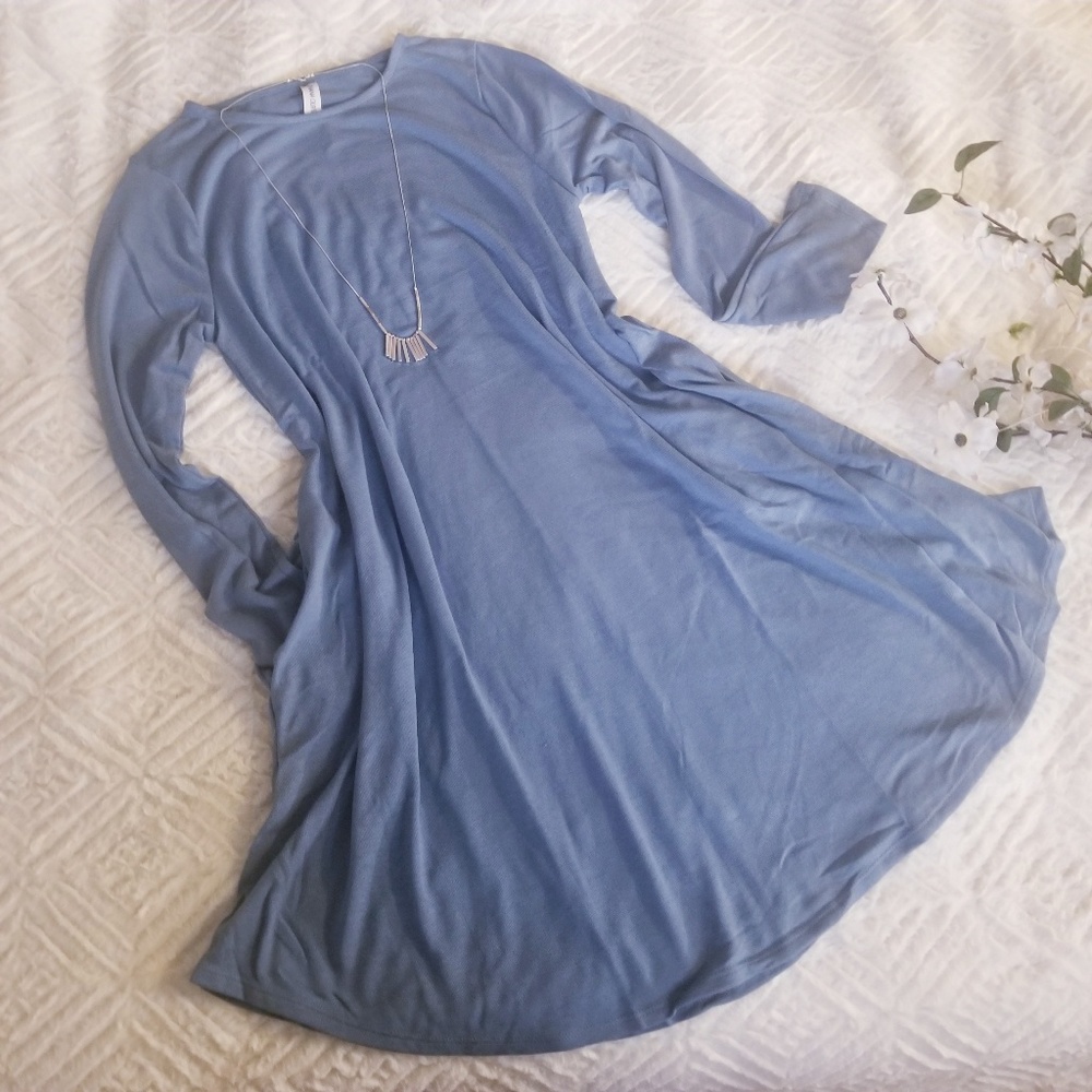 Sweater Dress with Pockets Titanium Blue - Picture 7 of 8